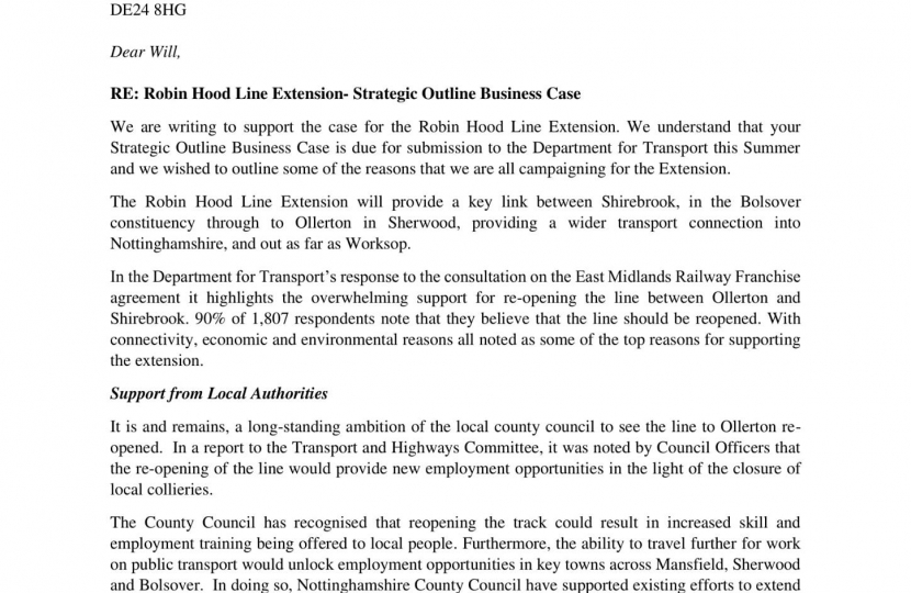Letter to East Midlands Railway