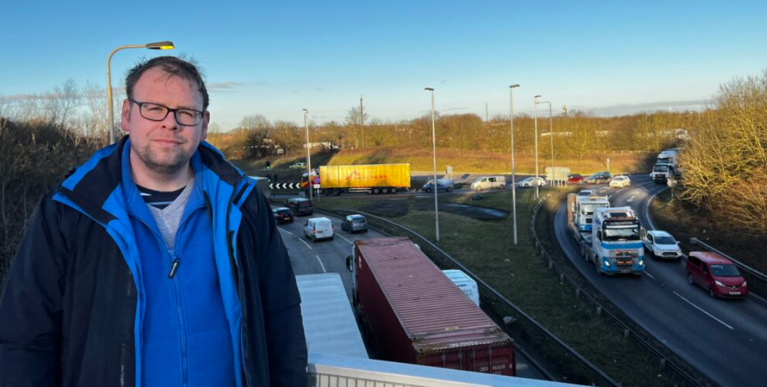 Mark FLetcher MP campaigning for upgrade to J28, M1