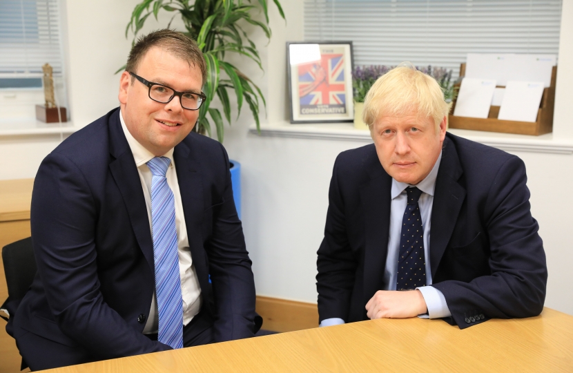 Photograph of Mark Fletcher with Prime Minister, Boris Johnson