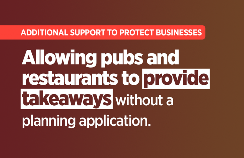 Allowing Pubs and restaurants to provide takeaways