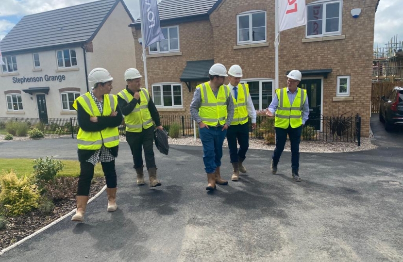Mark Fletcher with the Lovell Homes Team in holmewood.