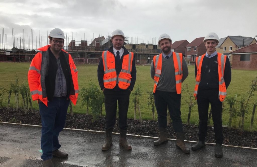 Mark with site managers from Keepmoat Homes at their Bolsover Site