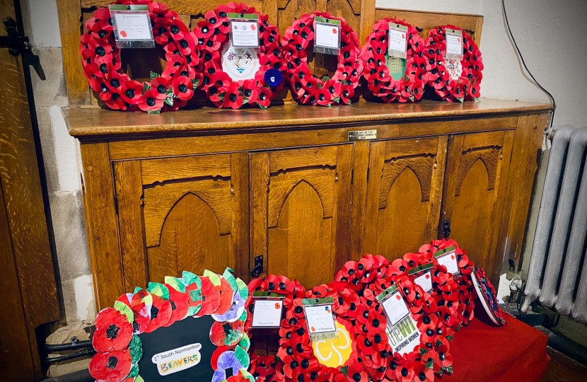 Wreaths in South Normanton