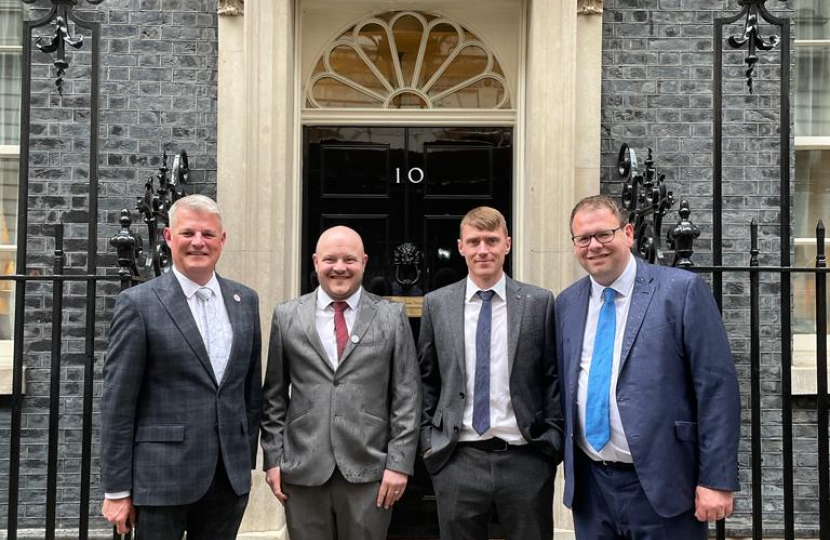Bottled Up Blokes at Number 10 Downing Street