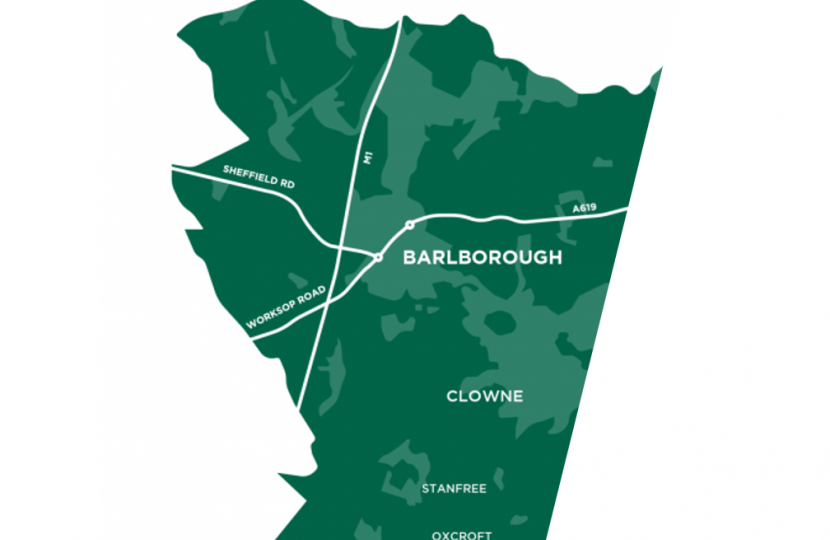 Map of Barlborough and Clowne