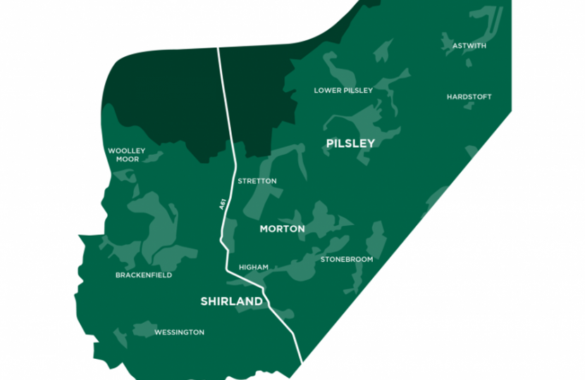 Shirland and Pilsley Map