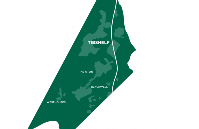 tibshelf and blackwell area map