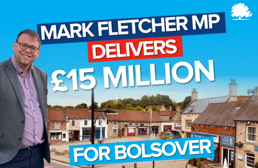 Poster saying theres 15 millions for Bolsover