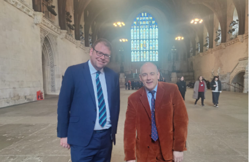 Mark Fletcher and Robert Halfon in Westminster Hall