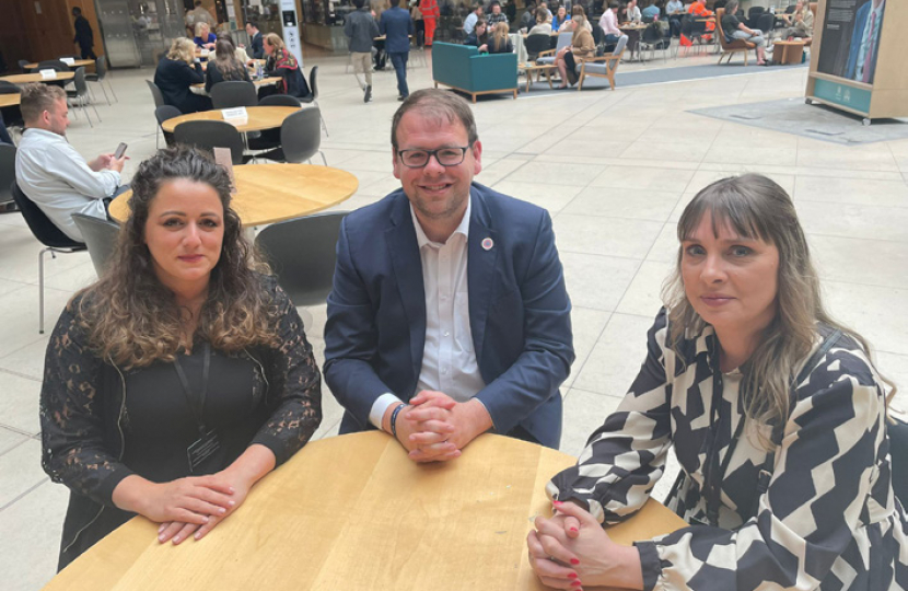 Mark Fletcher MP meeting with Della Wright and Emily Konstantis from The Safeguarding Alliance