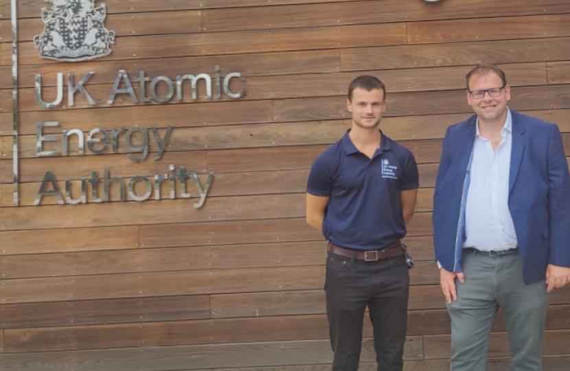 Mark Fletcher MP visiting the UK Atomic Energy Authority