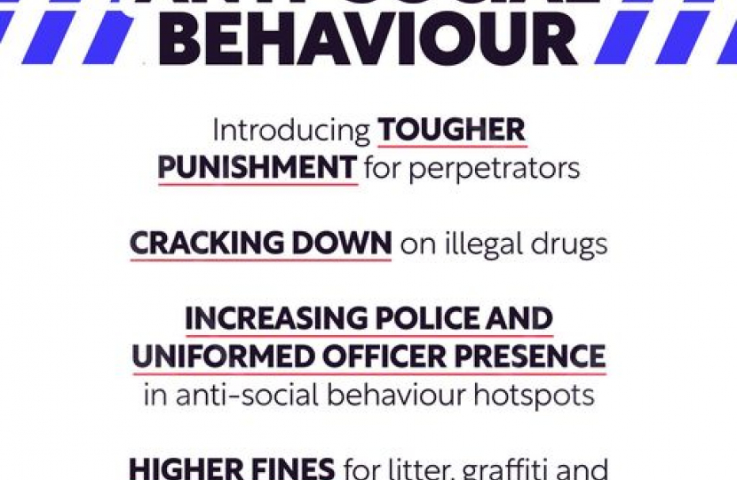 Infographic about the plans to tackle anti-social behaviour