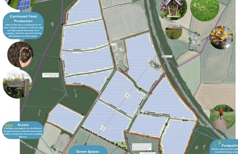 map of proposed solar farm