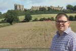 Photograph of Mark Fletcher in front of Bolsover Castle