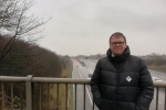 Mark stood looking over to junction 28 M1