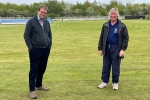 Mark Fletcher with Stan Green Shirebrook Cricket Club Chairman