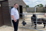 Mark Fletcher with Willow the Donkey