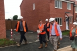 Mark Fletcher with Robert Jenrick on Shirebrook Housing Development