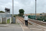 Mark standing at proposed site of new Pinxton Station