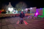 Mark with his Dog in bolsover town centre