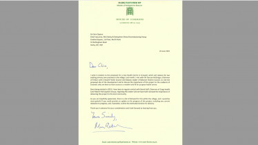Mark's letter to Derbyshire CCG