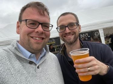 Mark Fletcher and Husband at the Bolsover Beer Festival