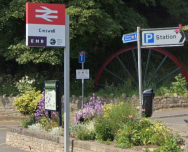 Creswell station signage
